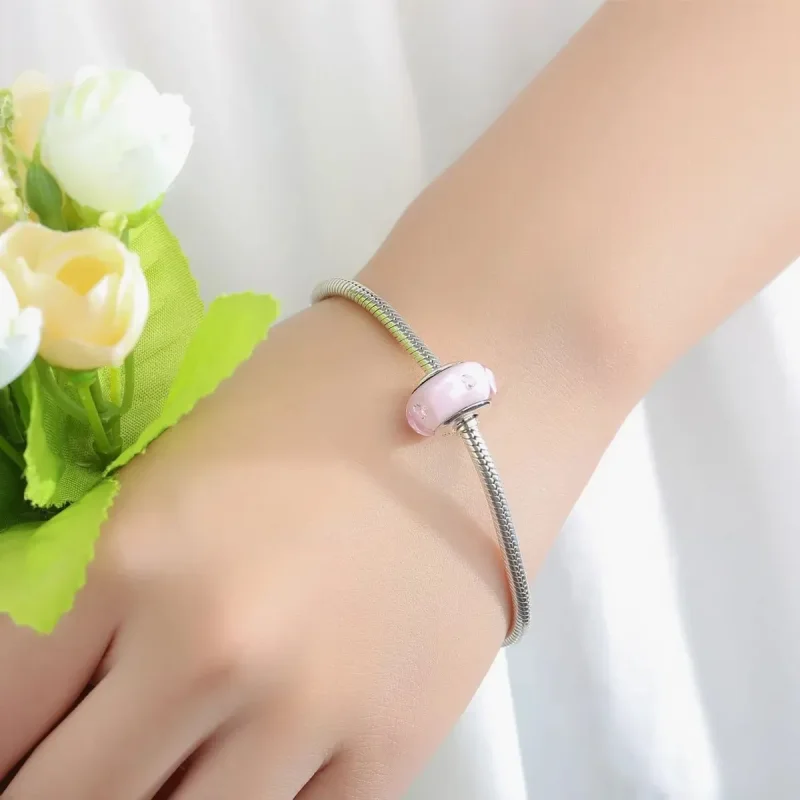 (zdjęcie do) Charms Typu Pandora Różowe szkło Murano - SCZ003 - Wyświetl 6