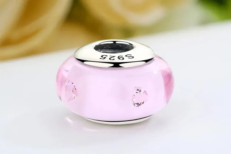 (zdjęcie do) Charms Typu Pandora Różowe szkło Murano - SCZ003 - Wyświetl 9
