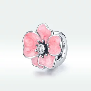 Charms Typu Pandora Różowy kwiat - SCC1729