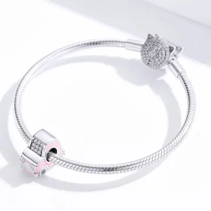 Charms Typu Pandora różowy samochód - SCC1380