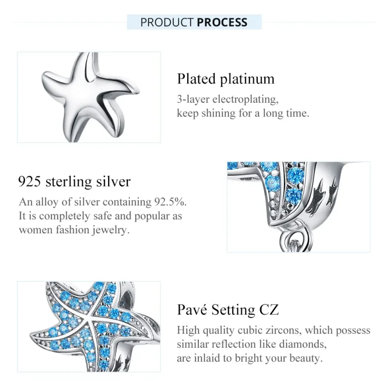 (zdjęcie do) Charms Typu Pandora Rozgwiazda oceaniczna - BSC252 - Wyświetl 7