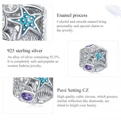 Charms Typu Pandora Rozgwiazdy i muszle - SCC1805