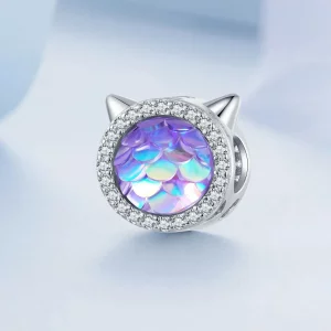 Charms Typu Pandora Rybia łuska głowy kota - BSC703
