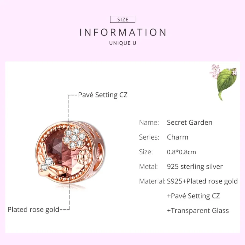 (zdjęcie do) Charms Typu Pandora Sekretny ogród - BSC389 - Wyświetl 7
