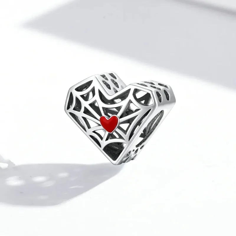 (zdjęcie do) Charms Typu Pandora Serce pajęczej sieci - SCC1958 - Wyświetl 2