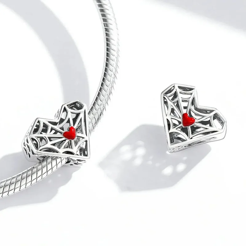(zdjęcie do) Charms Typu Pandora Serce pajęczej sieci - SCC1958 - Wyświetl 4