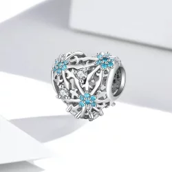 Charms Typu Pandora serce płatka śniegu - BSC530