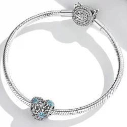 Charms Typu Pandora serce płatka śniegu - BSC530