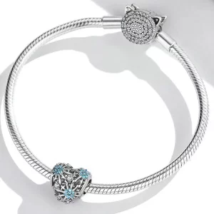 Charms Typu Pandora serce płatka śniegu - BSC530
