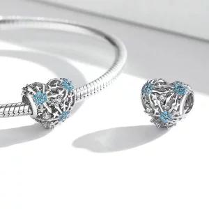 Charms Typu Pandora serce płatka śniegu - BSC530
