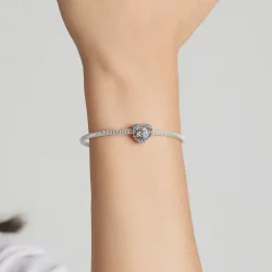 Charms Typu Pandora serce płatka śniegu - BSC530