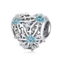 Charms Typu Pandora serce płatka śniegu - BSC530