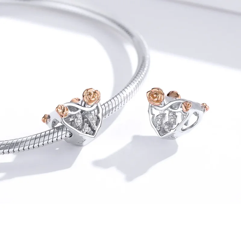 (zdjęcie do) Charms Typu Pandora Serce Z Różami - BSC280 - Wyświetl 2