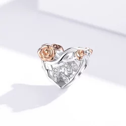 Charms Typu Pandora Serce Z Różami - BSC280