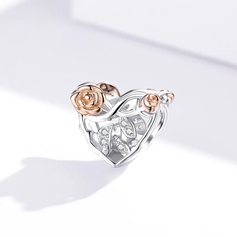 (zdjęcie do) Charms Typu Pandora Serce Z Różami - BSC280 - Wyświetl 3