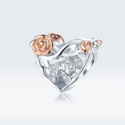 Charms Typu Pandora Serce Z Różami - BSC280