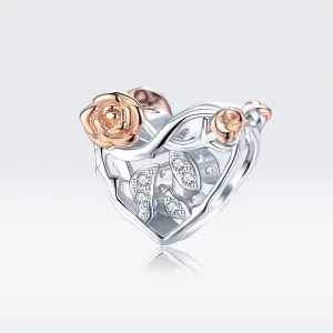 Charms Typu Pandora Serce Z Różami - BSC280