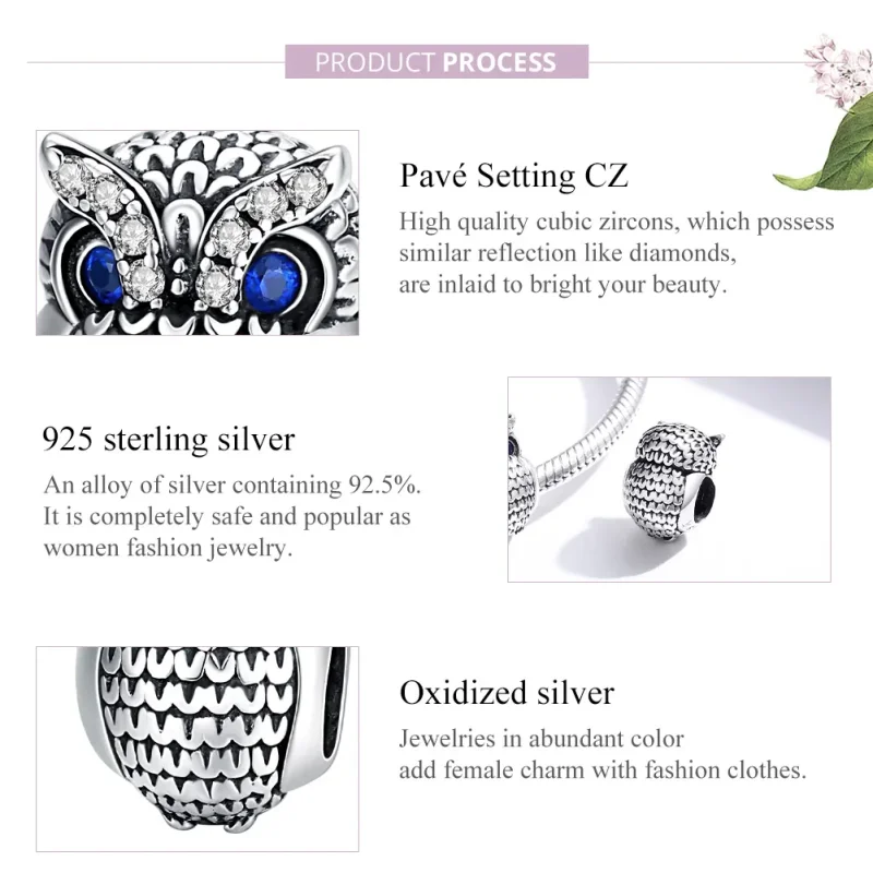 (zdjęcie do) Charms Typu Pandora Shining Sowa - SCC1607 - Wyświetl 8