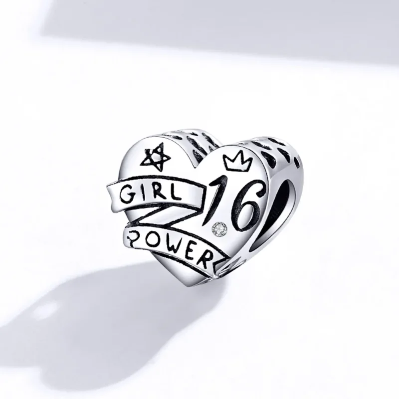 (zdjęcie do) Charms Typu Pandora Siła dziewczyn Słodki 16 - SCC1437 - Wyświetl 2