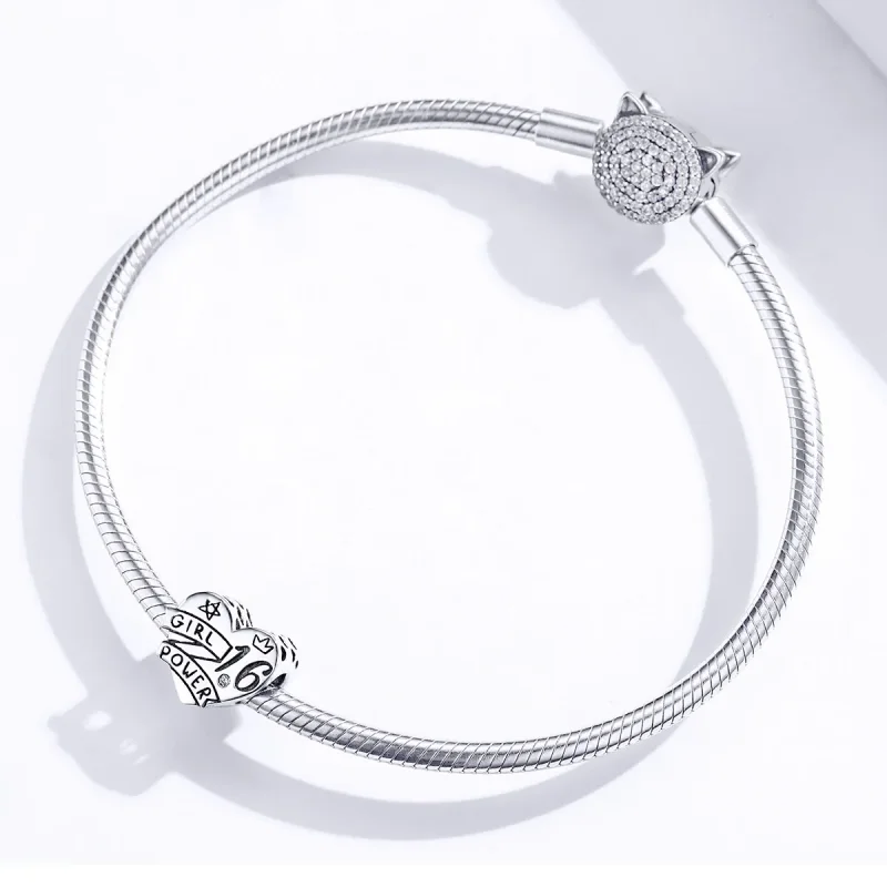 (zdjęcie do) Charms Typu Pandora Siła dziewczyn Słodki 16 - SCC1437 - Wyświetl 3