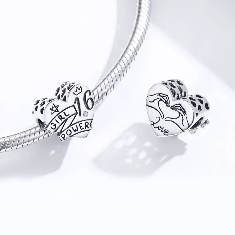 (zdjęcie do) Charms Typu Pandora Siła dziewczyn Słodki 16 - SCC1437 - Wyświetl 4