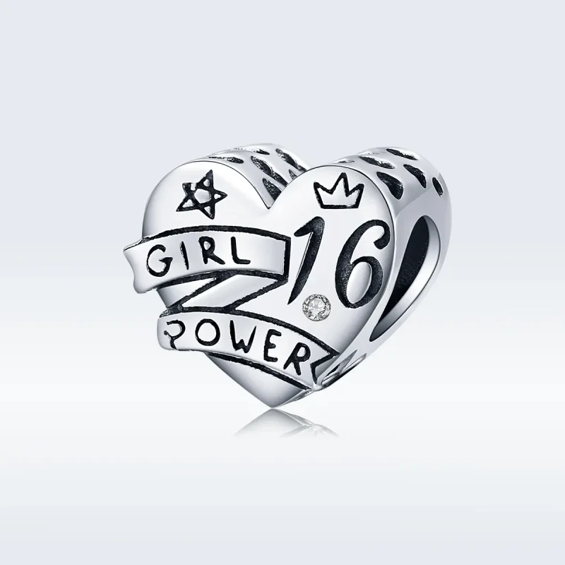 (zdjęcie do) Charms Typu Pandora Siła dziewczyn Słodki 16 - SCC1437 - Wyświetl 5