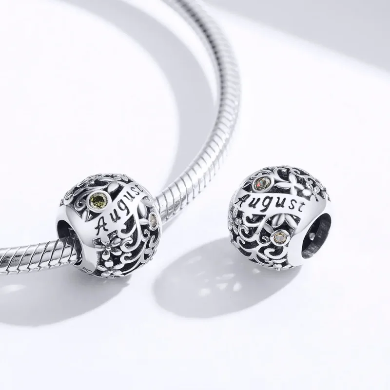 (zdjęcie do) Charms Typu Pandora Sierpniowy kamień narodzin perydotu - SCC1385-8 - Wyświetl 3