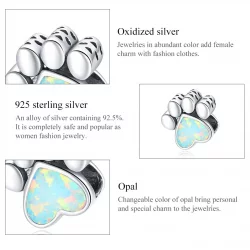 Charms Typu Pandora Słodka łapa psa - SCC1676