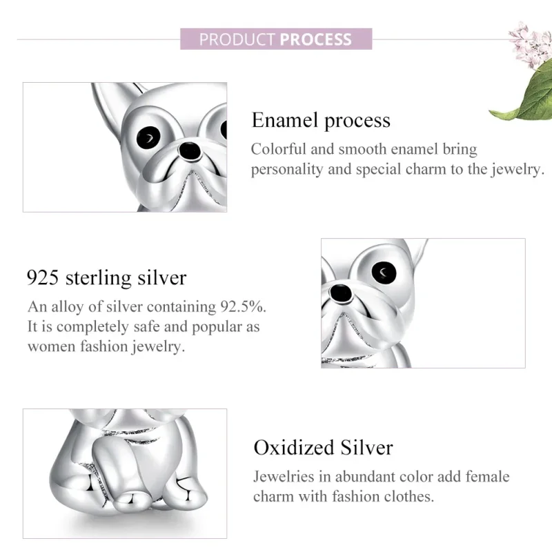 (zdjęcie do) Charms Typu Pandora Słodki Buldog Francuski French - SCC1599 - Wyświetl 8