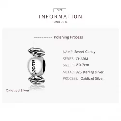 Charms Typu Pandora Słodki cukierek - BSC353