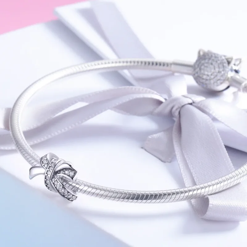 (zdjęcie do) Charms Typu Pandora słodki łuk - SCC773 - Wyświetl 3