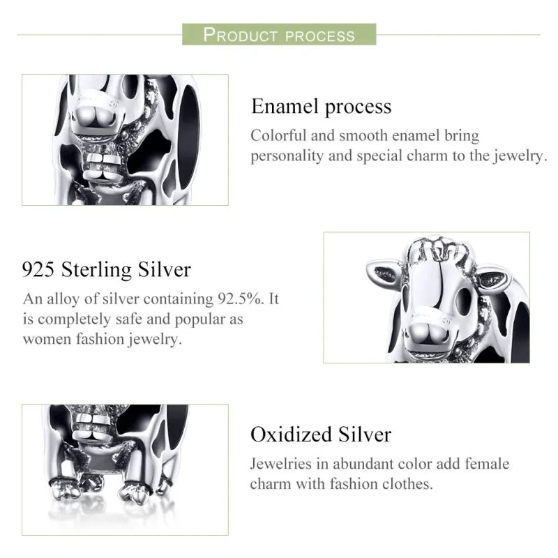 (zdjęcie do) Charms Typu Pandora Słodkie bydło - SCC1049 - Wyświetl 4
