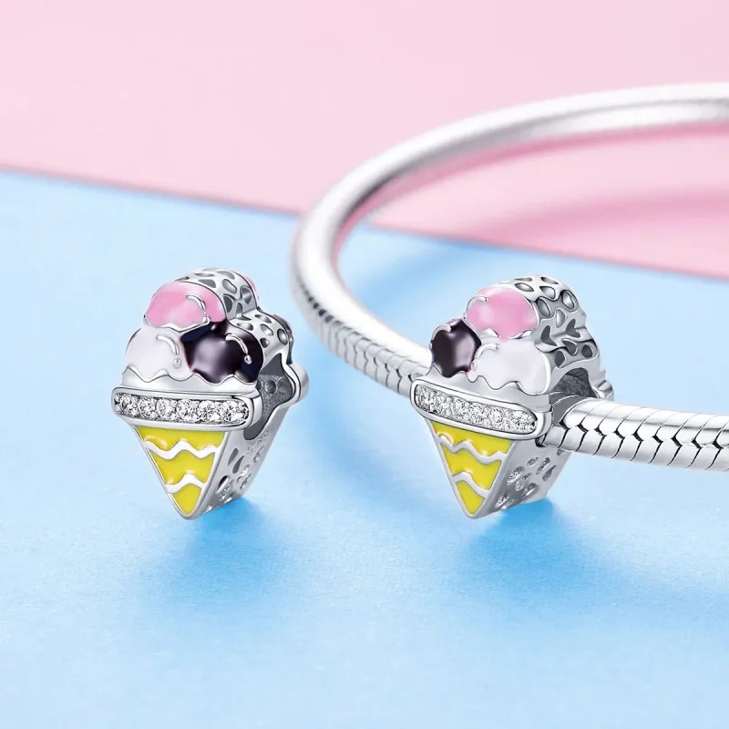 (zdjęcie do) Charms Typu Pandora Słodkie lody - SCC1129 - Wyświetl 4