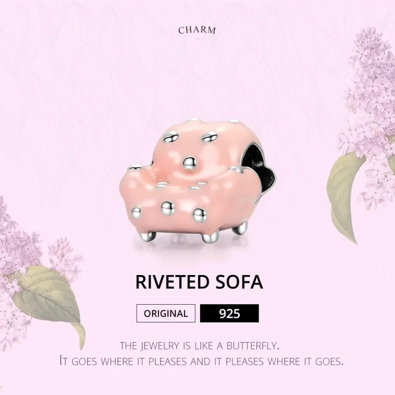 (zdjęcie do) Charms Typu Pandora Sofa nitowana - SCC1854 - Wyświetl 7