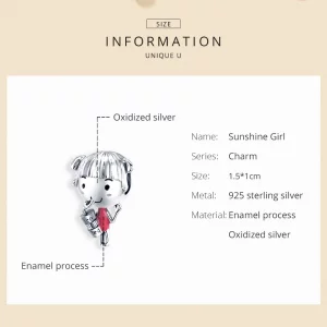 Charms Typu Pandora Słoneczna dziewczyna - SCC1525