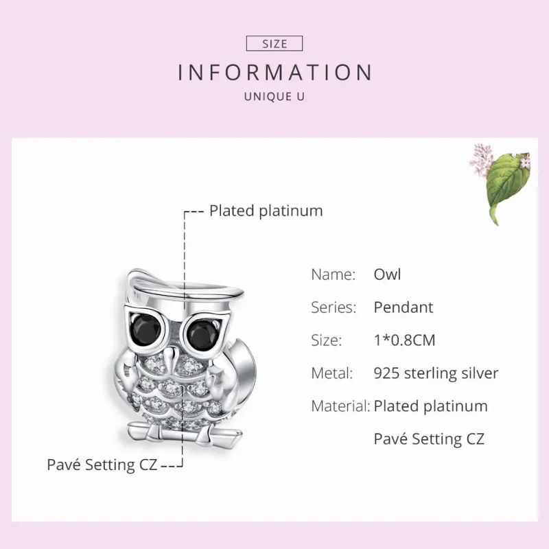 (zdjęcie do) Charms Typu Pandora Sowa - BSC124 - Wyświetl 6