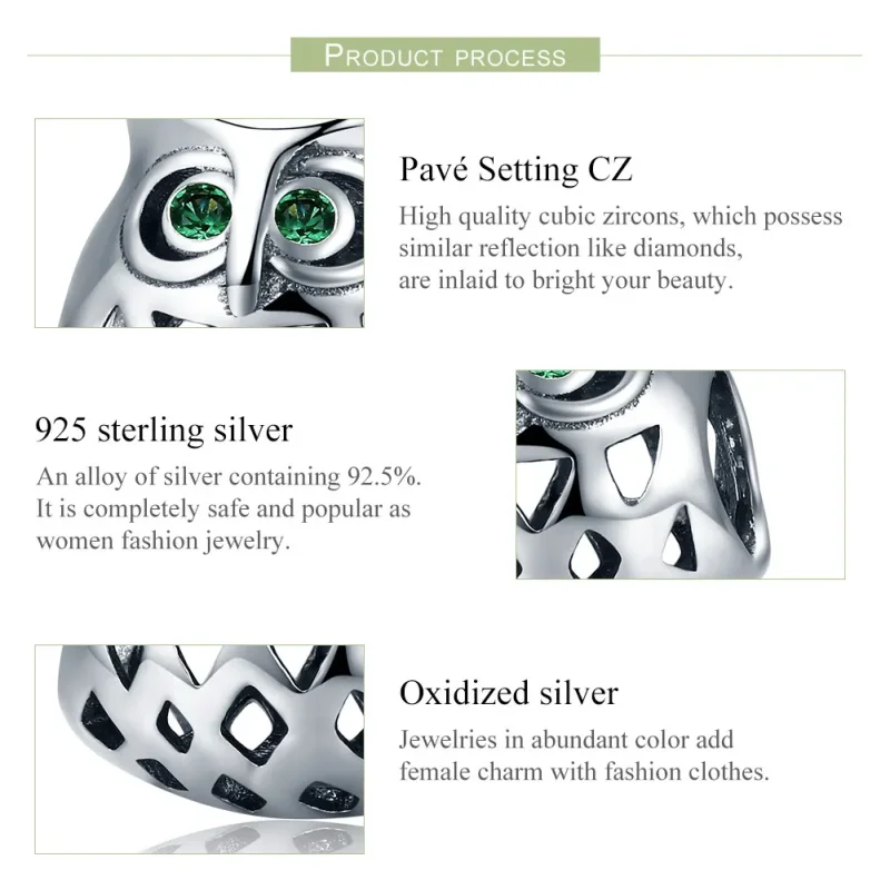 (zdjęcie do) Charms Typu Pandora Sowa - SCC424 - Wyświetl 6