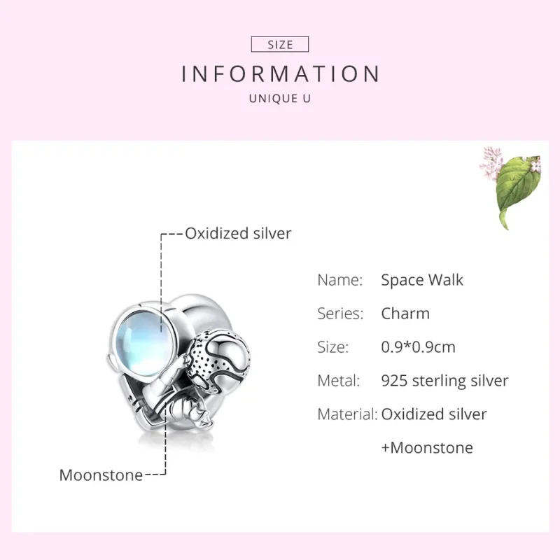 (zdjęcie do) Charms Typu Pandora Spacer kosmiczny - SCC1694 - Wyświetl 7
