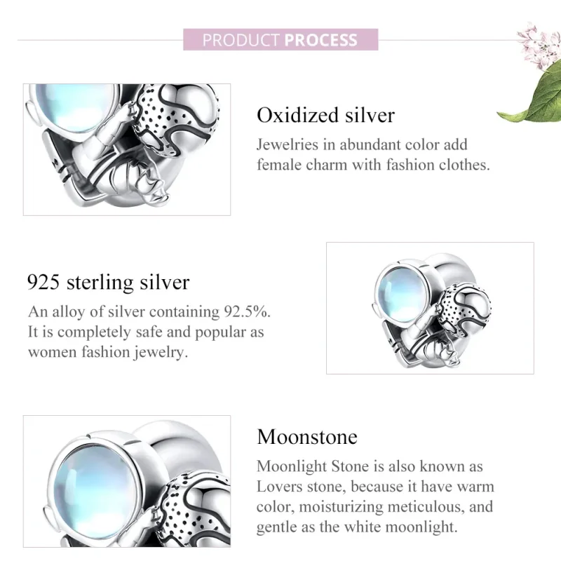 (zdjęcie do) Charms Typu Pandora Spacer kosmiczny - SCC1694 - Wyświetl 8