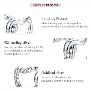 Charms Typu Pandora Splecione serca - SCC1563