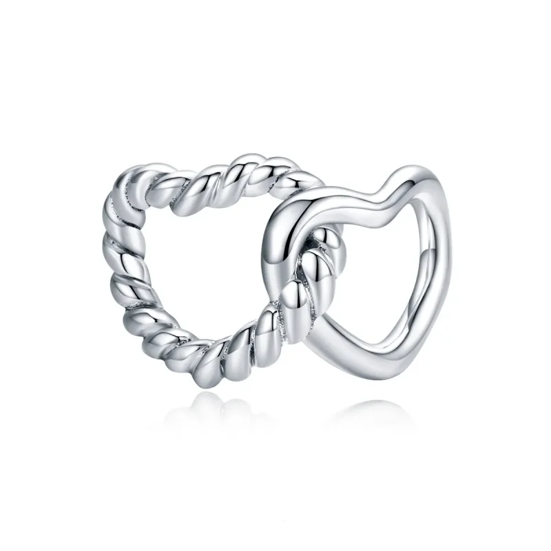 (zdjęcie do) Charms Typu Pandora Splecione serca - SCC1563