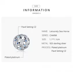 Charms Typu Pandora Spokojnie Konik Morski - BSC266