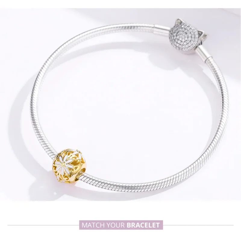 (zdjęcie do) Charms Typu Pandora Stokrotka - SCC1216 - Wyświetl 6