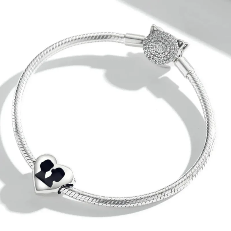(zdjęcie do) Charms Typu Pandora Sylwetka miłości - BSC549 - Wyświetl 3