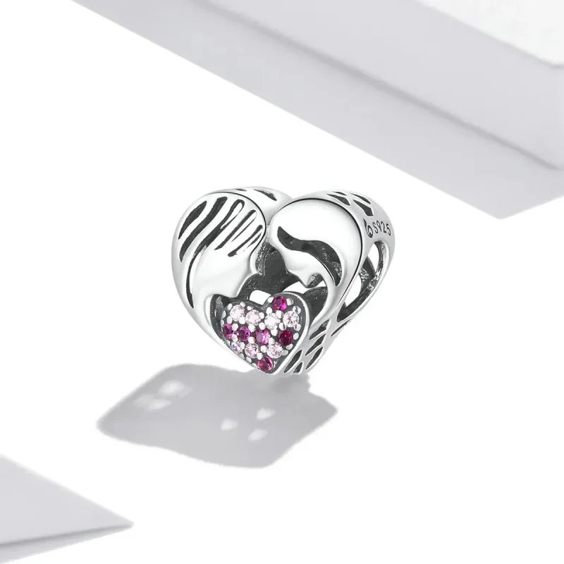 (zdjęcie do) Charms Typu Pandora Sylwetka miłości matki i córki - BSC575 - Wyświetl 2