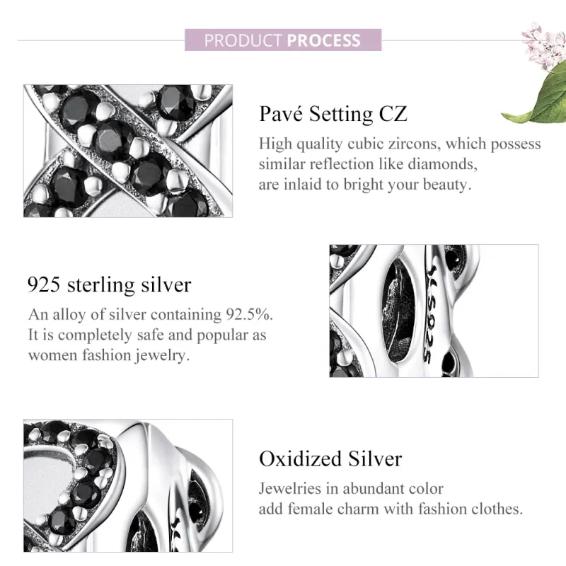 (zdjęcie do) Charms Typu Pandora Symbol nieskończoności - SCC1498 - Wyświetl 8