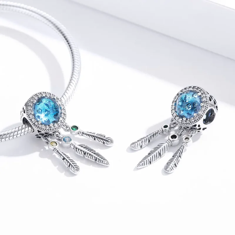 (zdjęcie do) Charms Typu Pandora Szafirowy łapacz snów - SCC1384 - Wyświetl 2