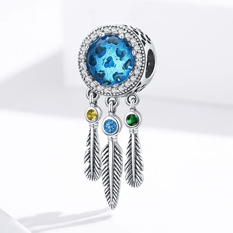 (zdjęcie do) Charms Typu Pandora Szafirowy łapacz snów - SCC1384 - Wyświetl 3