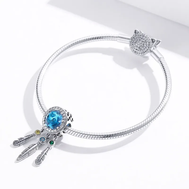 (zdjęcie do) Charms Typu Pandora Szafirowy łapacz snów - SCC1384 - Wyświetl 4