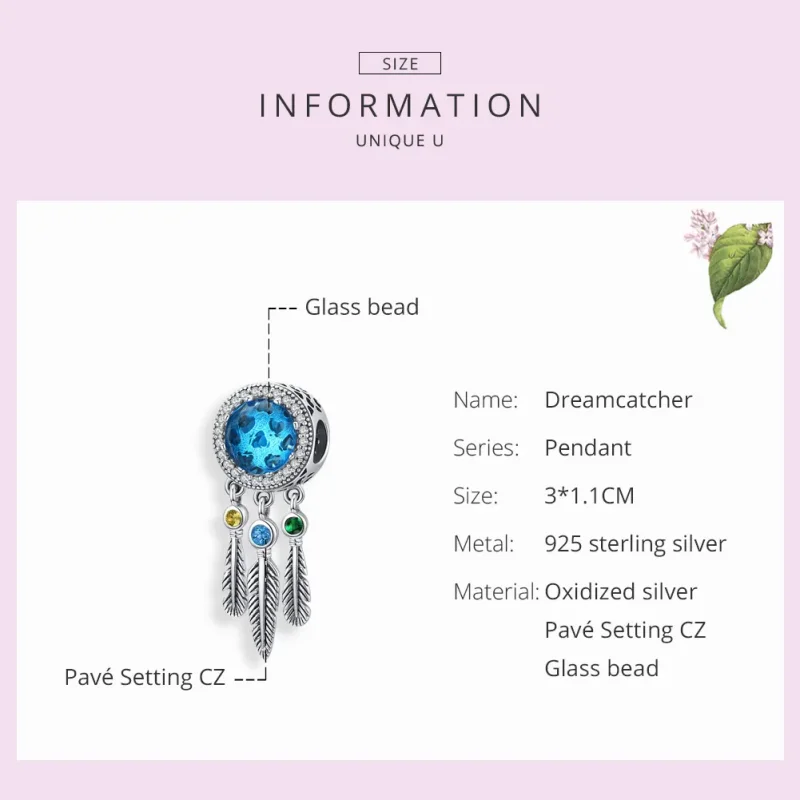 (zdjęcie do) Charms Typu Pandora Szafirowy łapacz snów - SCC1384 - Wyświetl 7